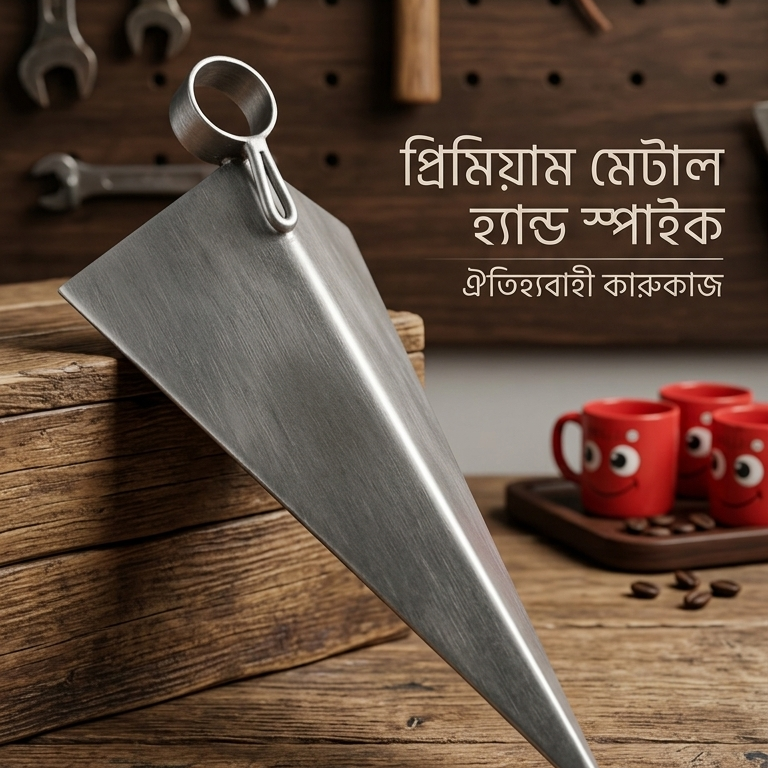 প্রিমিয়াম মেটাল হ্যান্ড স্পাইক – ঐতিহ্যবাহী কারুকাজ ও আধুনিক স্থায়িত্ব