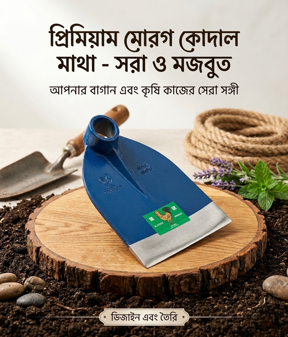 প্রিমিয়াম মোরগ কোদাল মাথা – বাগান ও কৃষি কাজের সেরা সঙ্গী